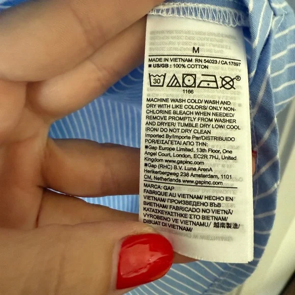 GapBody Poplin PJ Shirtdress size med w/ tags - Picture 9 of 10